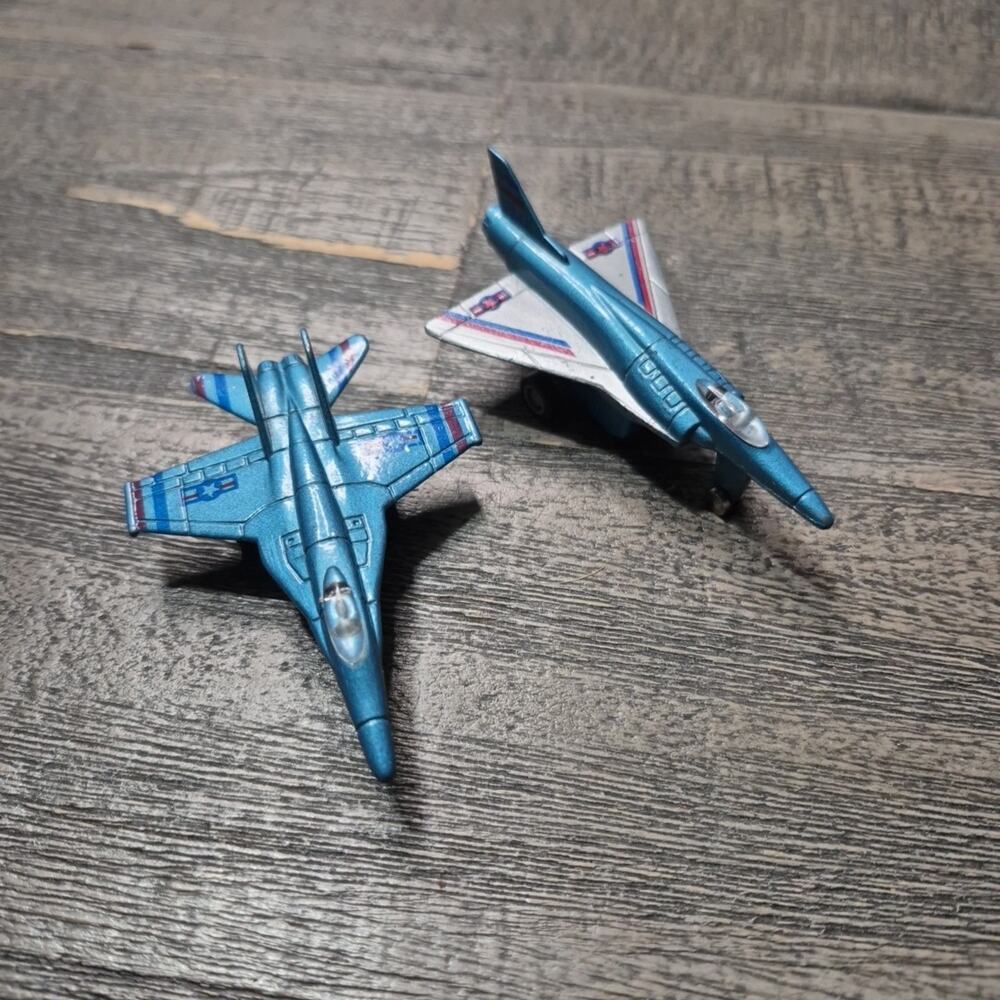 RARE! 1988 Soma USAF Fighter Jets Die-cast Micro Military Aircraft F-18 Lot of 2